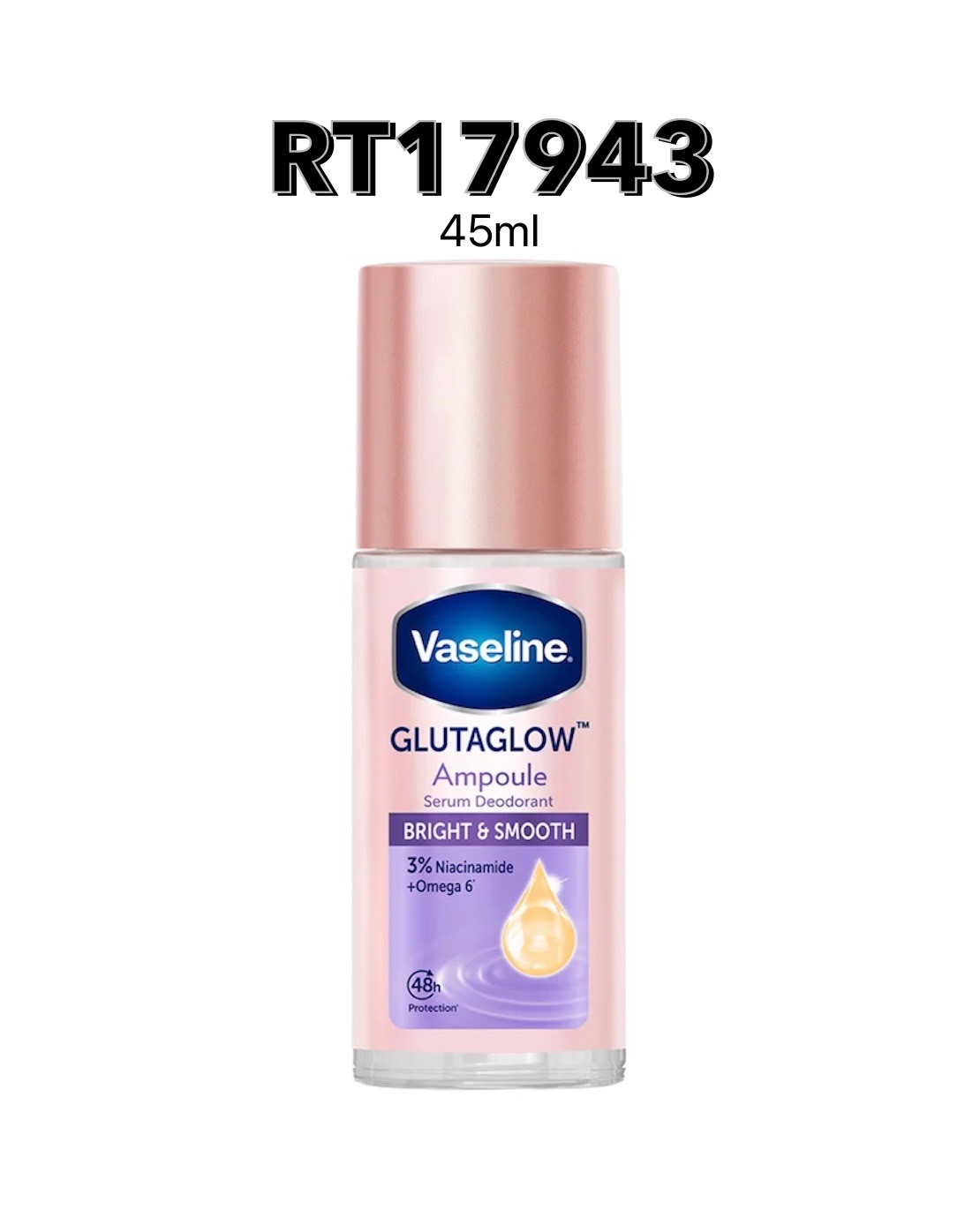 Vaseline Bright & Smooth 45ml#สีม่วง